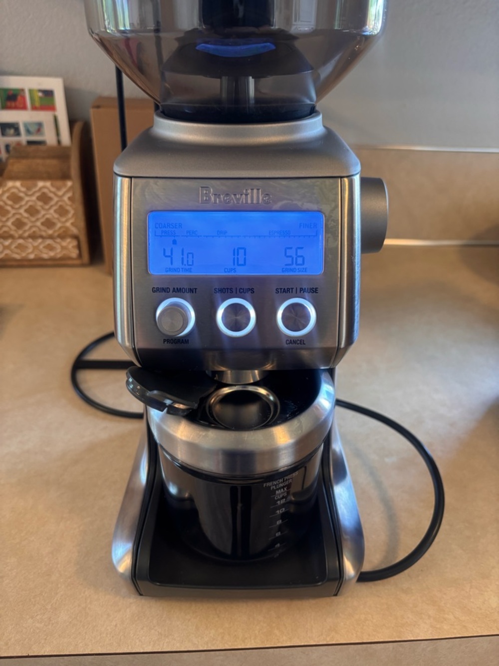 Breville Smart Grinder Pro - Brushed Stainless Steel Coffee Bean Grinder